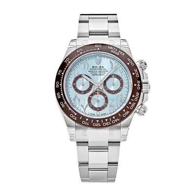 Rolex Cosmograph Daytona Platinum Ice Blue Dial Chronograph Master Copy Watch