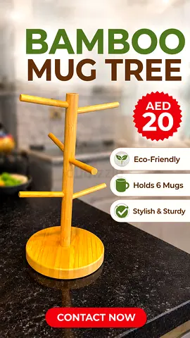☕️Bamboo Mug Tree for sale!
