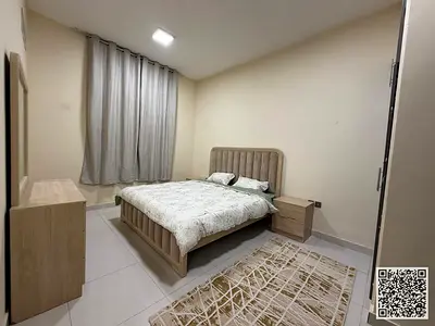 شقة فاخره غرفتين وصالة بمساحه كبيره مفروشه بالكامل مع بلكونه.عجمان المويهات. للايجار الشهري، الايجار يشمل الفواتير والإنترنت