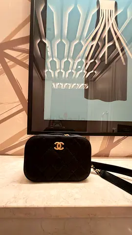 Chanel Black Quilted Caviar Waist Bag Black