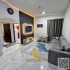 Furnished one-bedroom apartment for monthly rent in Ajman - Al Jurf 2 - near Day to Day | Stylish an