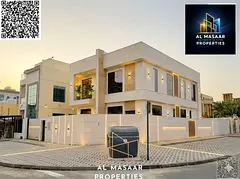 Corner villa, two floors and a roof, 6 master bedrooms, on Ammar Main Street, freehold ownership