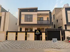A luxurious miniature palace near Azha Mall, two floors and a roof, 5 master bedrooms, including cen