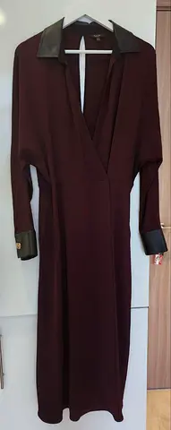 Massimo Dutti Burgundy Dress