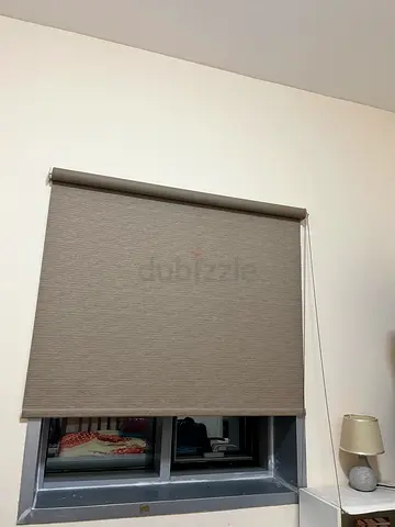 Neutral beige roller blind - good condition size width 1.32mtr x height 2mtr