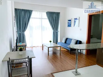 شقة بغرفة نوم واحدة | شقق بن غاطي DSO | إطلالة على الطريق | دخول الشرفة والمسبح