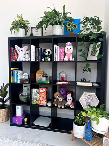 IKEA KALLAX 5x5 Black Shelf Unit - Good Condition