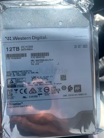 Western Digital 12TB Ultrastar Enterprise HDD - Sealed/Unused