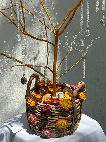 crystal centerpiece tree