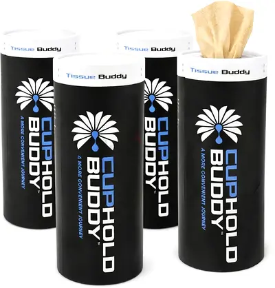 CupHold Buddy Disposable Travel Towel Canisters - Set of 4
