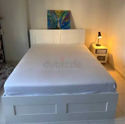 Ikea brimness bed with ikea mattress Queen size