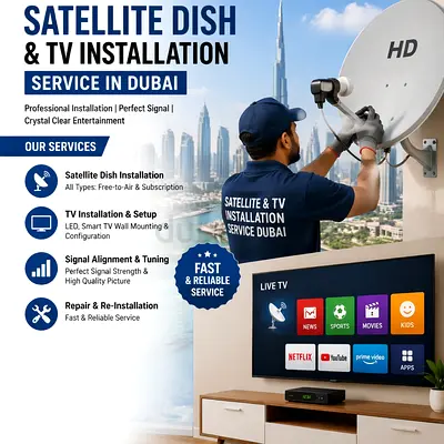 Satellite dish and TV installation service in Dubai