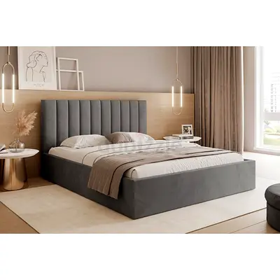 Stylish brand new Queen size bed with medical mattress Double bed family bed storage bed