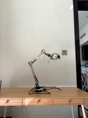FORSÅ IKEA Adjustable Clamp-On Desk Lamp — Chrome Swing Arm