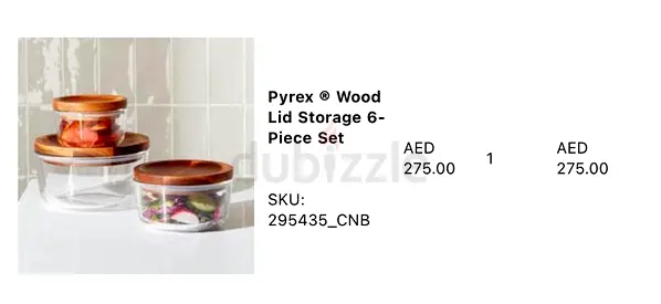 Pyrex ® Wood Lid Storage 6-Piece Set