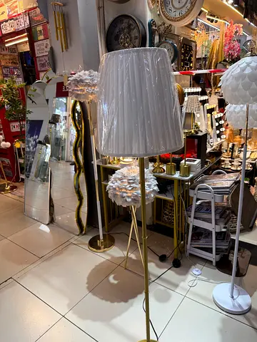 modern gold floor lamps with white shade