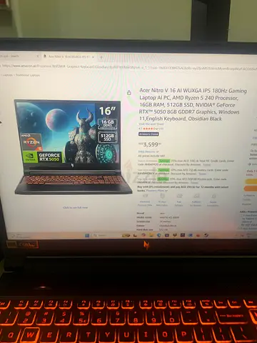 Nitro V16 AIGaming laptop