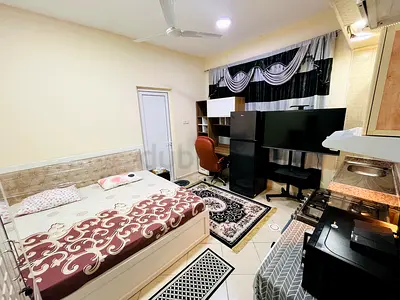 Fully furnished studio available for monthly rent in Muweilah, Sharjah | Prime location |