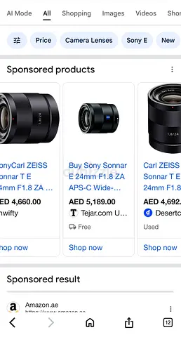 Sony 24-1.8 Lens E mount great condition well taken care super sharp