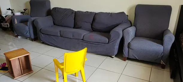 Sofa set with cover, can be given for free as well