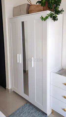Ikea BRIMNES Wardrobe with 3 doors, white