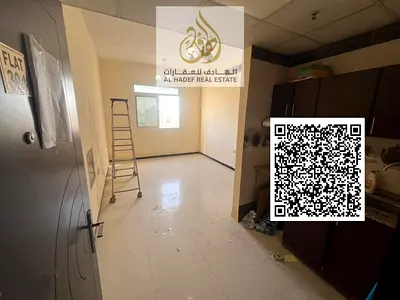 Studio for rent in Ajman Al Nuaimiya 2. Prime location near King Faisal & Kuwait Street, central AC, semi-separated kitchen. Rent AED 18,000 yearly in