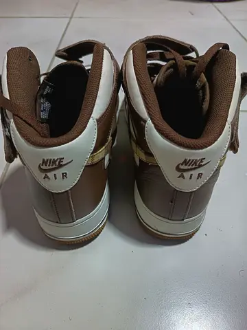 Brown  White Nike Air High-Top Sneakers (Used) but still like new