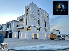 Luxury villa for sale in one of Ajman's most prestigious areas, two floors + roof, including reg
