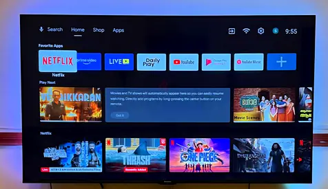 Panasonic 65 android TV with stand  remote in excellent conditionn