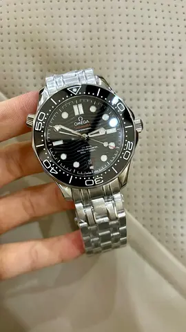 Omega Seamaster Diver 300M Stainless Steel Mens Master Copy Watch - Black Dial