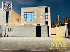 🏡 Elegant Stone-Façade Villa for Sale in Al Zahya – Ajman | 4 Bedrooms | Rooftop | Spacious La