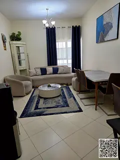 Furnished one-bedroom apartment for monthly rent in Ajman - Al Rashidiya - Orient Towers | Stylish a
