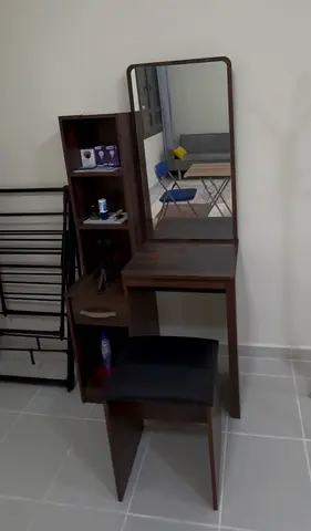 Dresser with Mirror  Stool | Like New (1 Year Use) | Elegant  Practical