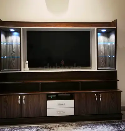 Large Modern Entertainment Center / TV Unit with Display Cabinets