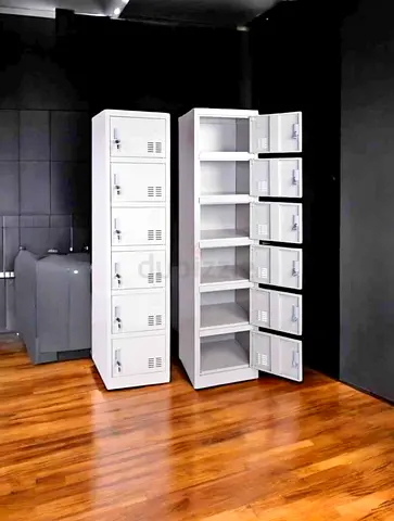 Metal Storage Lockers — 6-Compartment Steel Locker