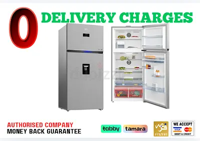 Beko 650L Double Door Refrigerator with Water Dispenser - 1 Year Warranty