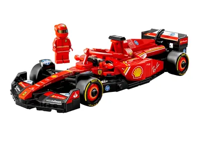 Red Formula Race Car Building Set with Driver Minifigure (Like LEGO) - Used