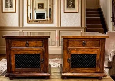 Solid wood nightstand