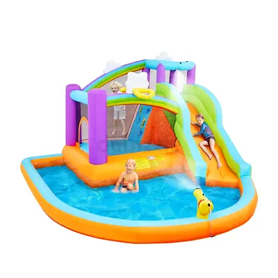 6 In 1 Sunny Shine Bouncy Castle with Inflatable Trampoline/Water Slide 2.38mx 3.65mx  3.89m