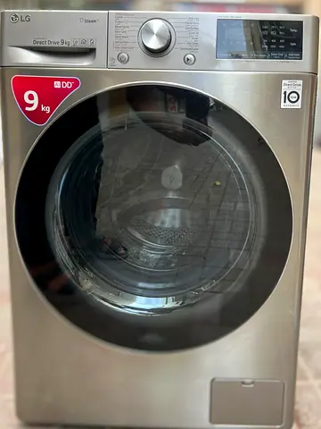 LG 9kg Front Load Washing Machine - Stainless Steel, Direct Drive