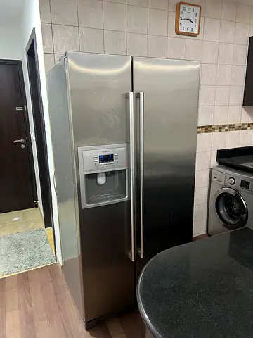 Stainless Steel Side-by-Side Refrigerator with Water/Ice Dispenser