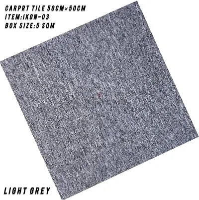 Light Grey Carpet Tiles 50x50cm - Box Covers 5 sqm (Ikon-03)