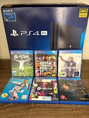 Ps4 Pro 1Tb with 6 games and LG TV LED, everything in original box except TV