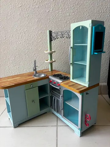 American girl Kids Play Kitchen Set with Accessories and Chair