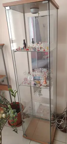 Glass Display Cabinet / Curio Cabinet - Tall, 4-Shelf
