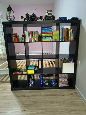IKEA KALLAX 4x4 Black-Brown Shelving Unit for sale