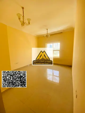 شقة غرفة وصالة في النخيل 1 عجمان، 2 حمام وثاني ساكن، صف ثاني من الكورنيش، موقع هادئ قريب الخدمات، الإيجار 33 ألف، 4 أو 6 دفعات