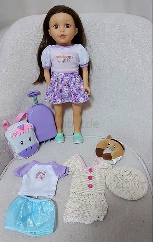 Bumbleberry doll Paige  with Clothes  Accessories - Purple Outfit Set