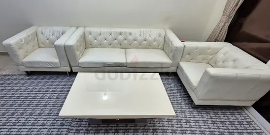 Elegant 3-Piece Sofa Set + Coffee Table | Excellent Condition