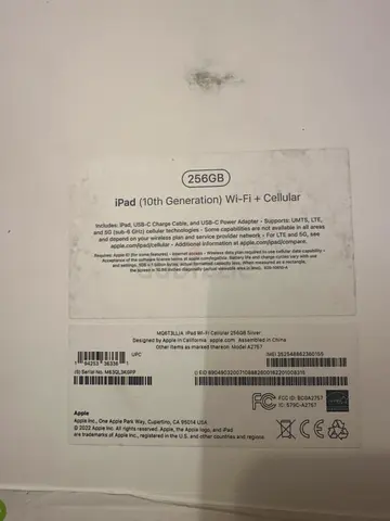 Apple iPad 10th Generation (256GB) Wi‑Fi + Cellular — brand NEW